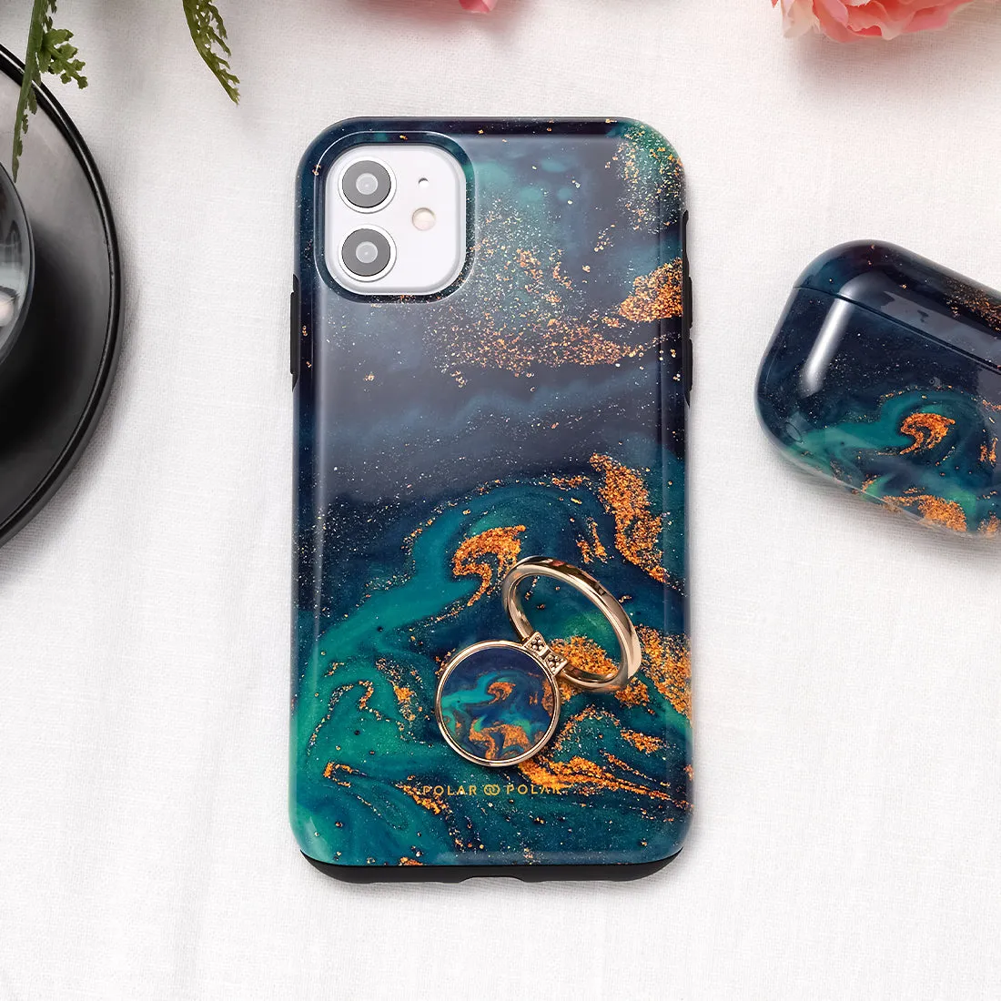 Green Night Quicksand Custom - iPhone 14 Plus Case