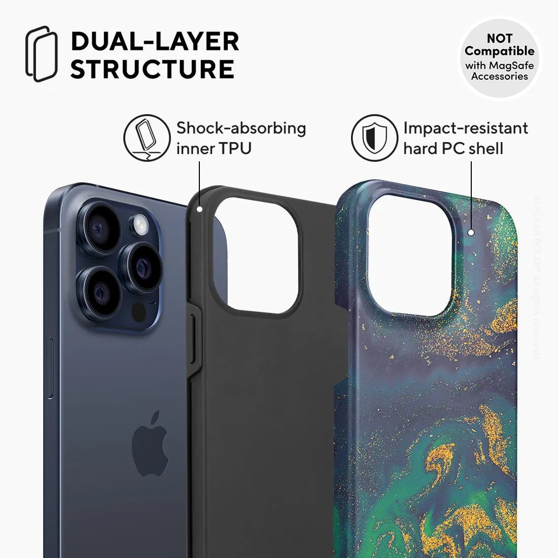 Green Night Quicksand - iPhone 15 Pro Max Case