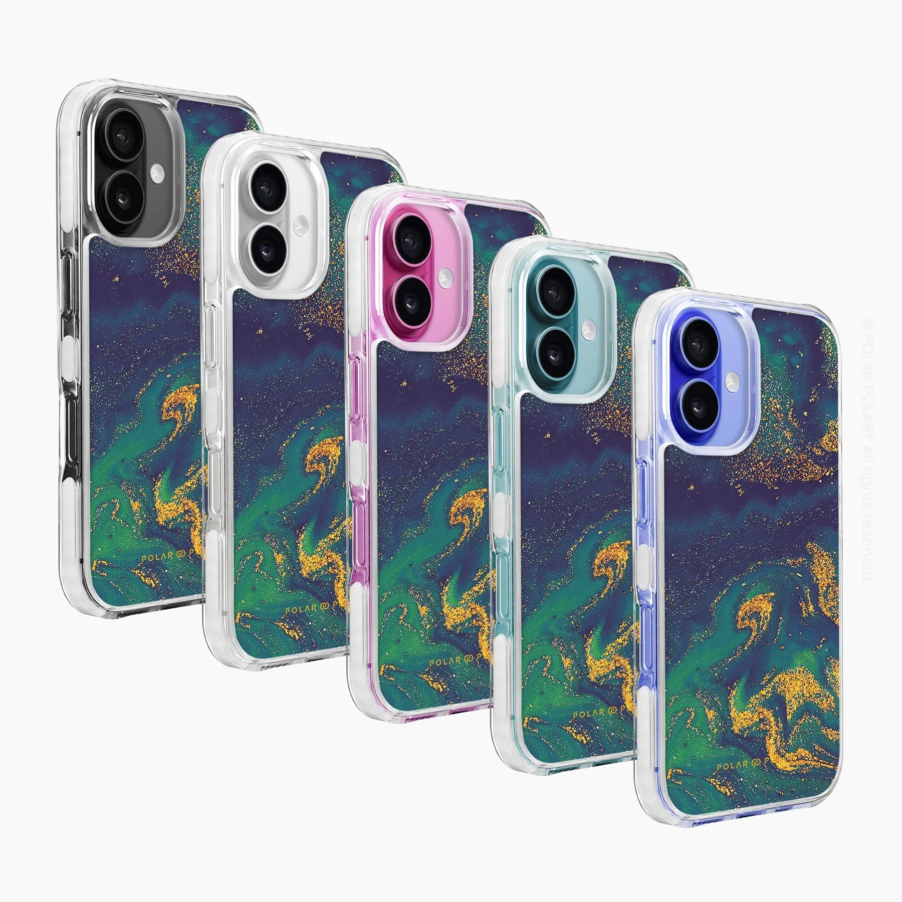 Green Night Quicksand - iPhone 16 Plus Clear Bumper MagSafe Case