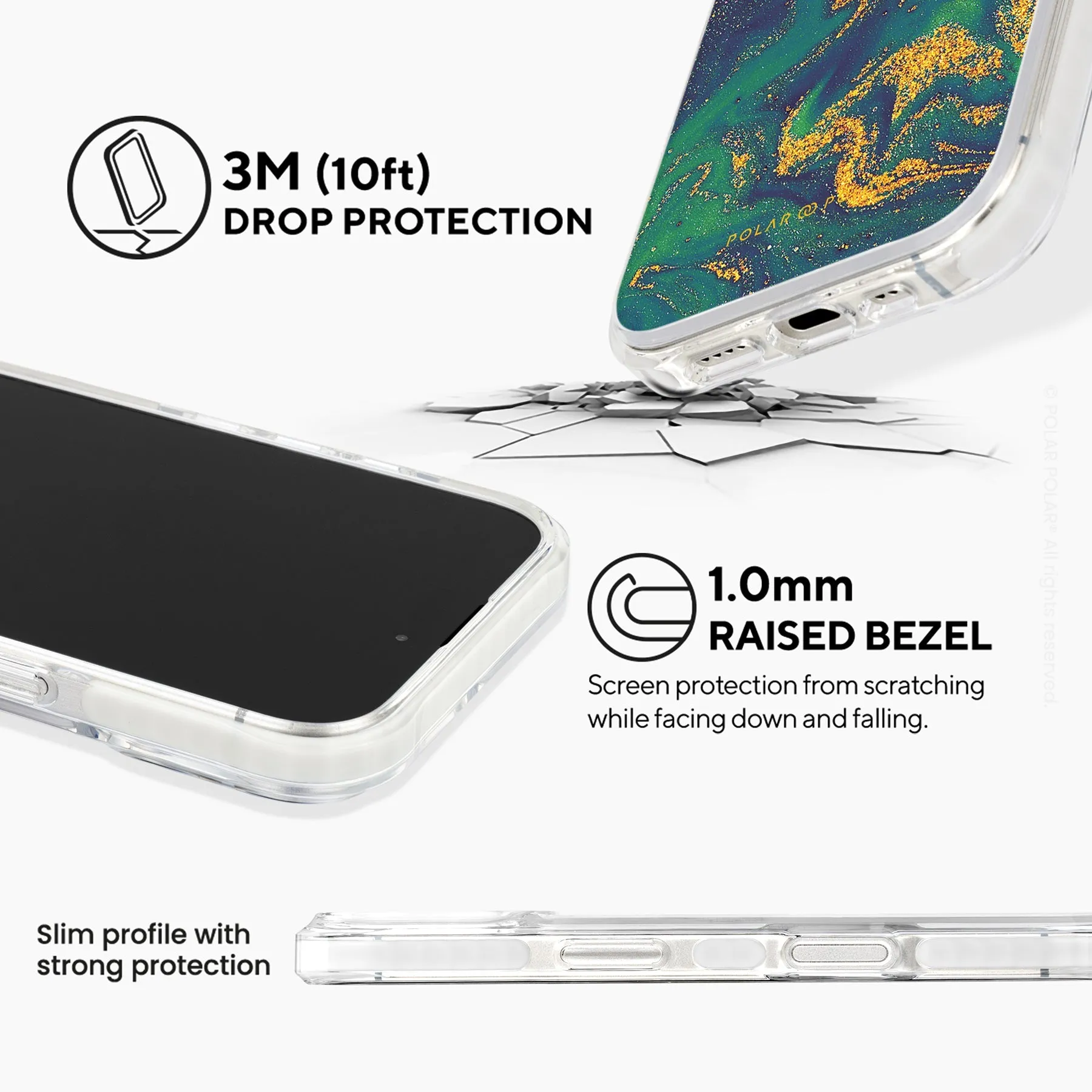 Green Night Quicksand - iPhone 16 Plus Clear Bumper MagSafe Case