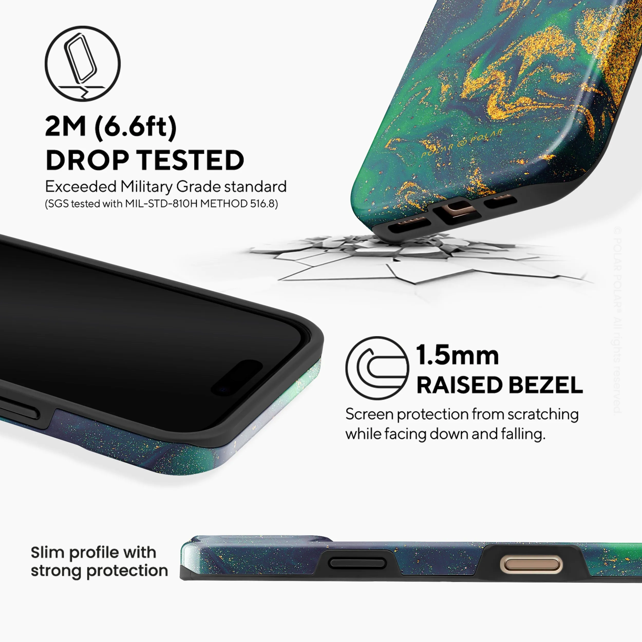 Green Night Quicksand - iPhone 16 Pro Max Case