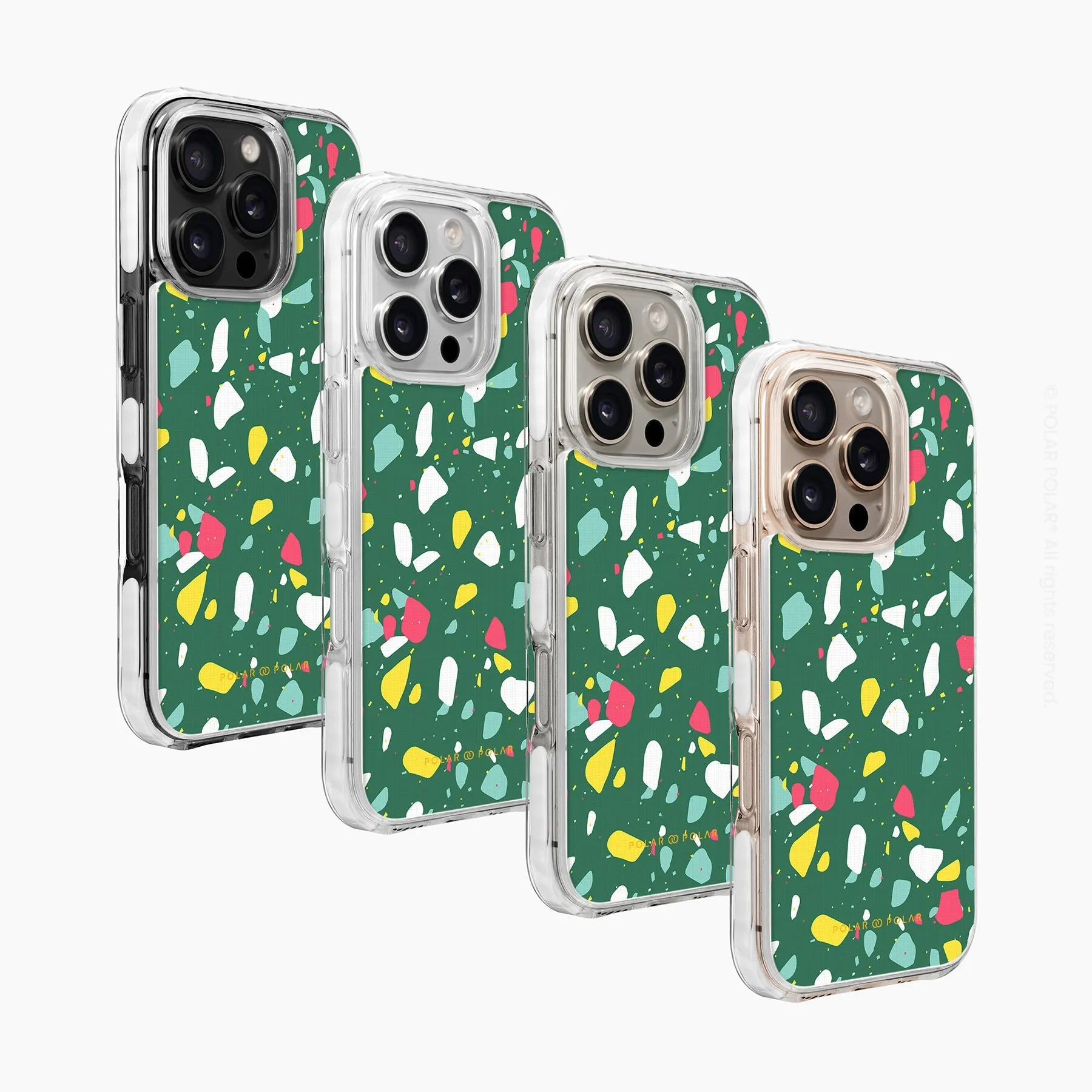 Greenfield Terrazzo - iPhone 16 Pro Clear Bumper MagSafe Case