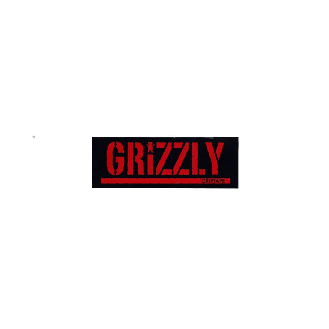 Grizzly Stamp Logo Sticker - Black/Teal