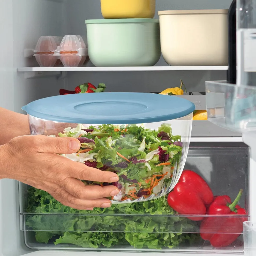 Guzzini Preparation Salad Spinner With Lid 26cm Spin & Store Matt Blue GZ170900134