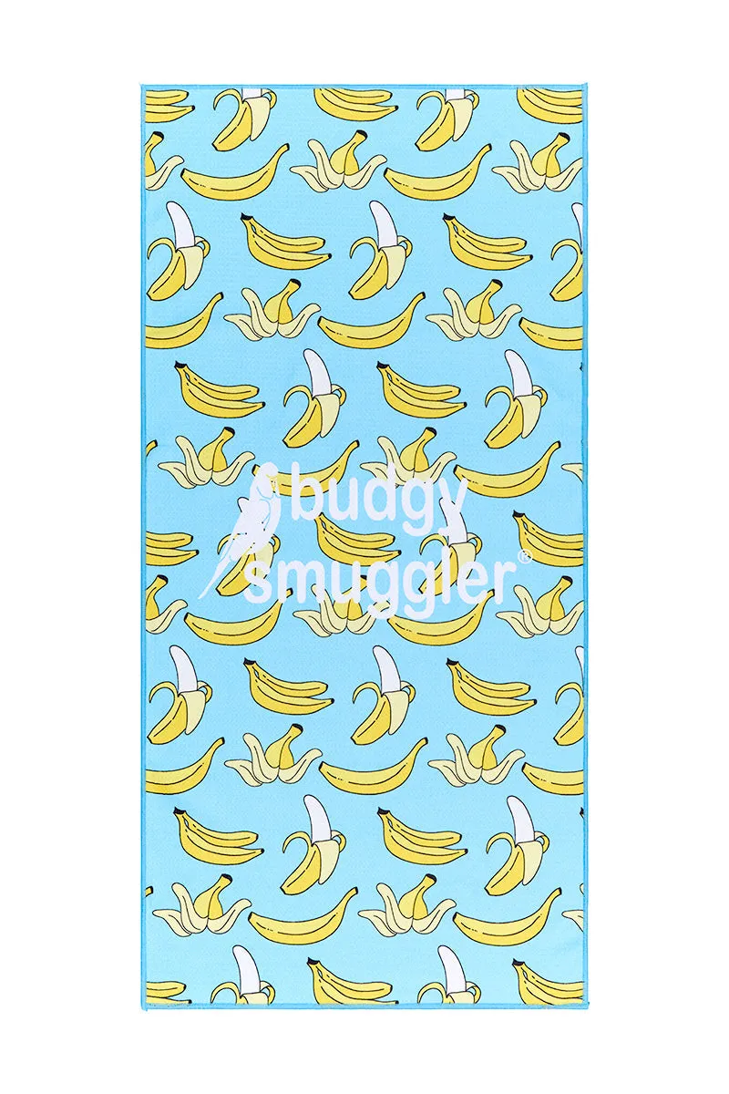 Gym Towel in Blue Bananas