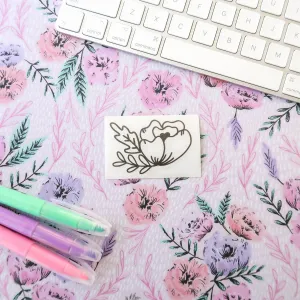 Hand Drawn Flower Vinyl Decal 2.0