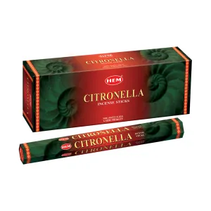 HEM Citronella Long Garden Incense Sticks - Pack of 6 (10 Sticks Each)