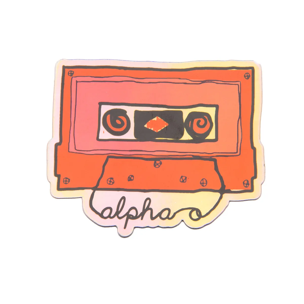 Holographic Cassette Sticker