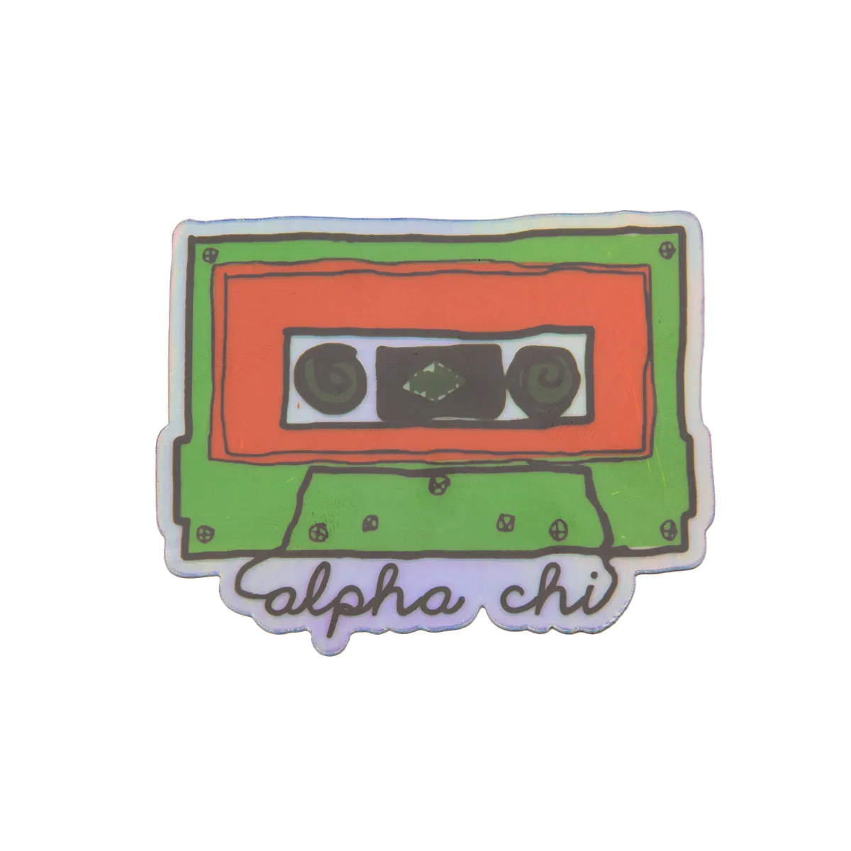 Holographic Cassette Sticker