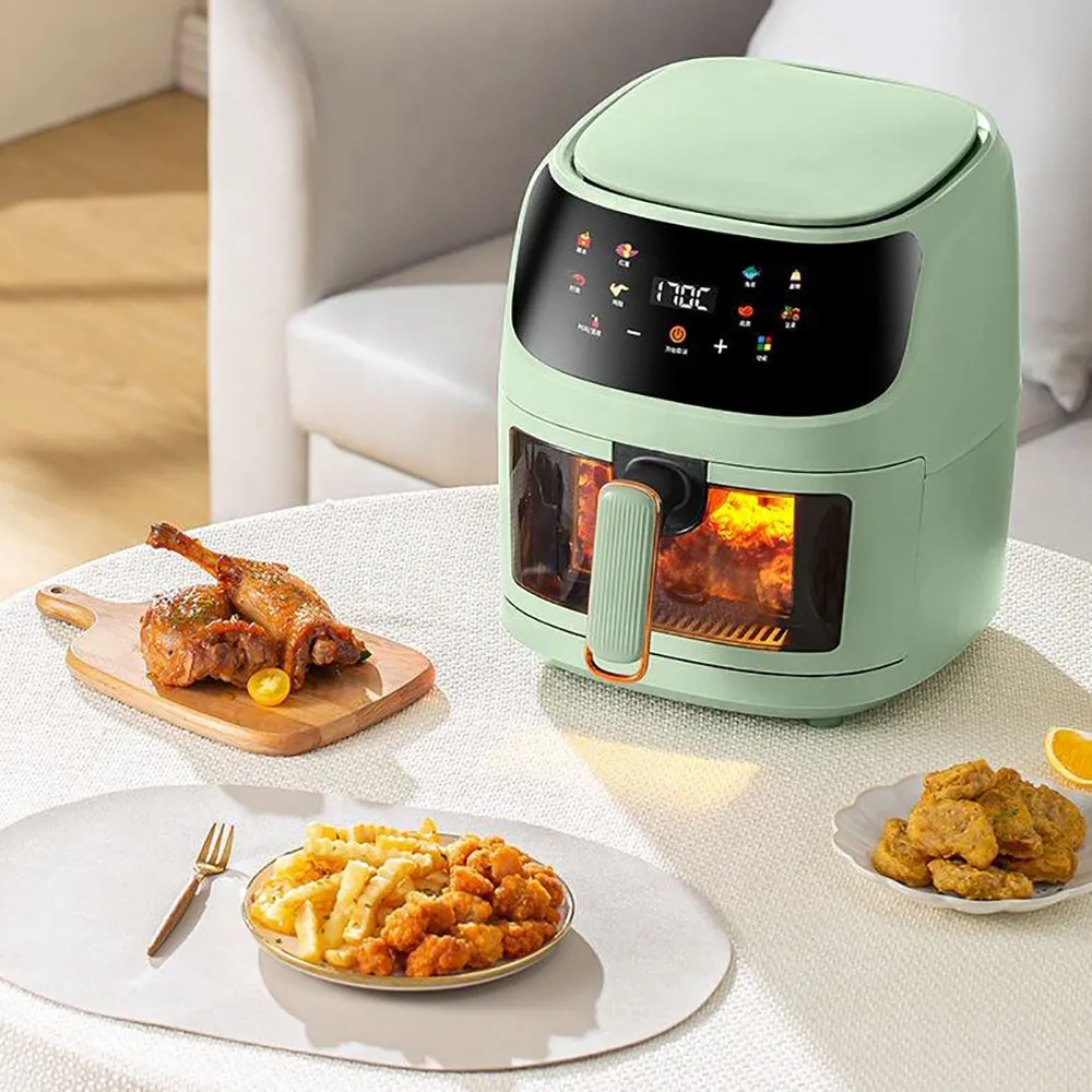 HomeTech Large Capacity Visible Air Fryer 8L