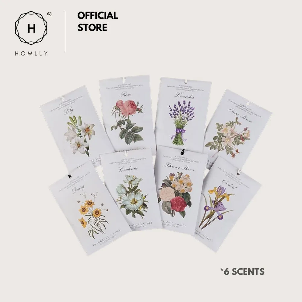 Homlly 12 Packs Scented Sachets for Drawer, bag, shoe rack, gift and Closet (6 Scents)