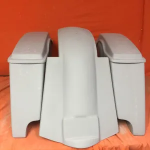 Honda Shadow Sabre 1100 6" Extended Saddlebags Bags   Rear Fender Dual Cut Out   Lids