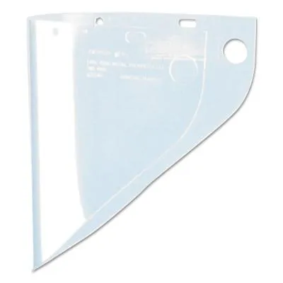Honeywell High Performance Faceshield Windows, Clear/Clear, Extended View, 9 3/4" x 19", 4199CLBP