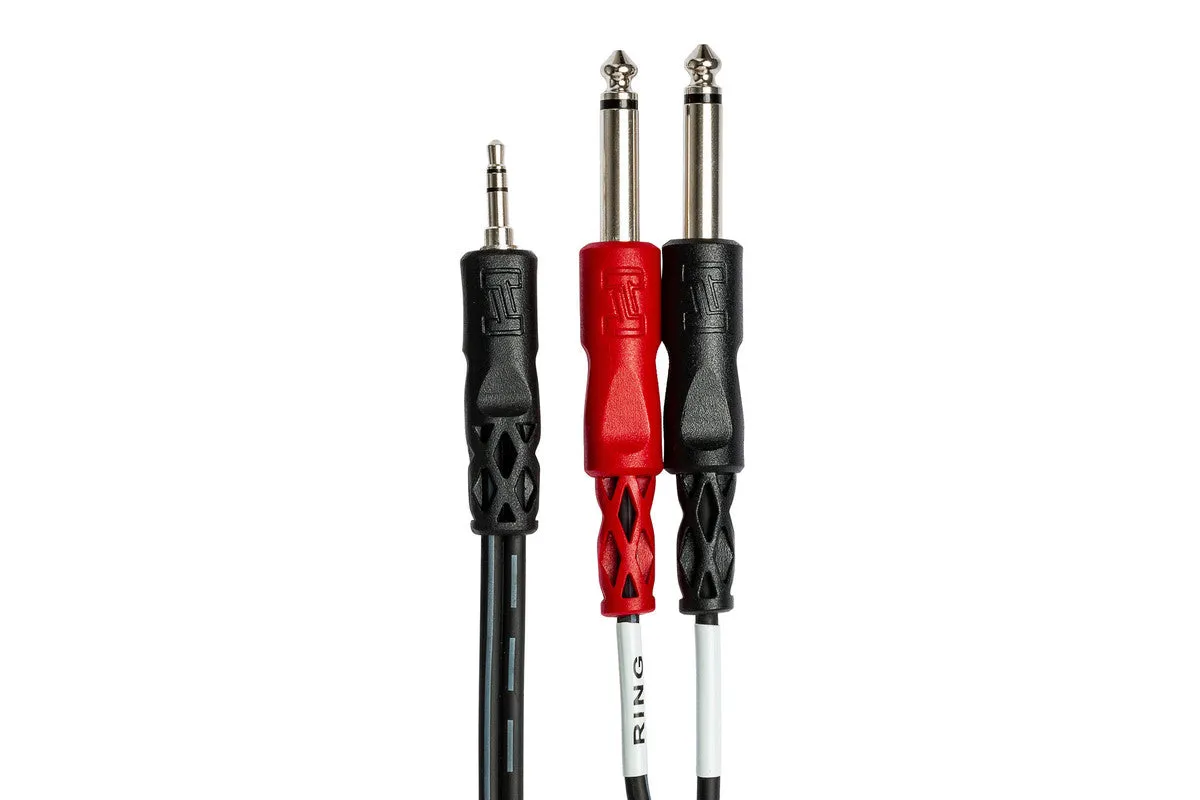 HOSA CMP-159 10' Stereo Breakout, 3.5 Mm TRS To Dual 1/4 In TS