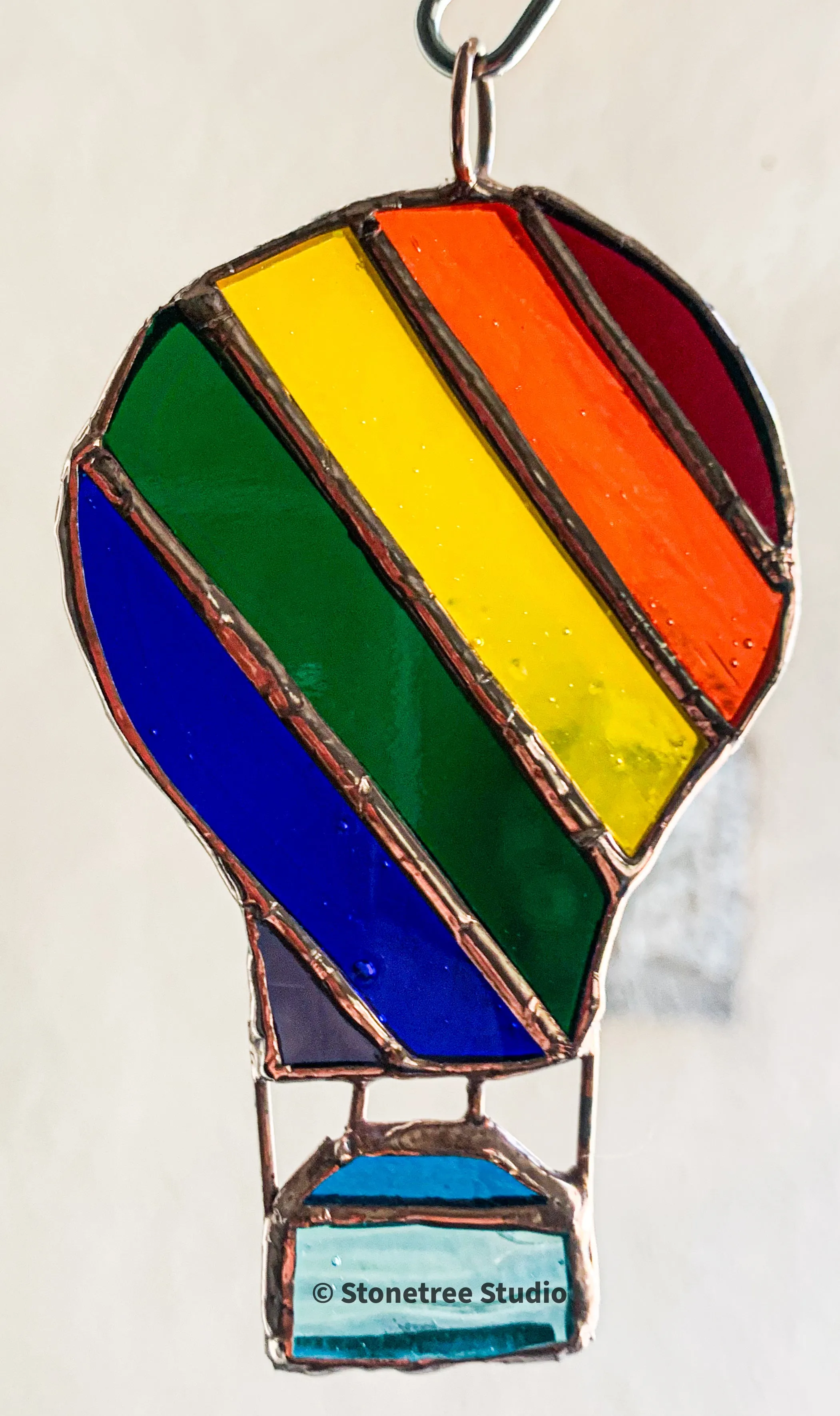 Hot Air Balloon Stained Glass Suncatcher