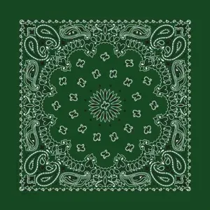 Hunter Green Classic Paisley Bandana