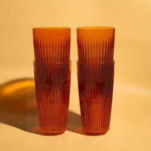 HUSKEE Cups 4 pack of 16oz without lid Amber