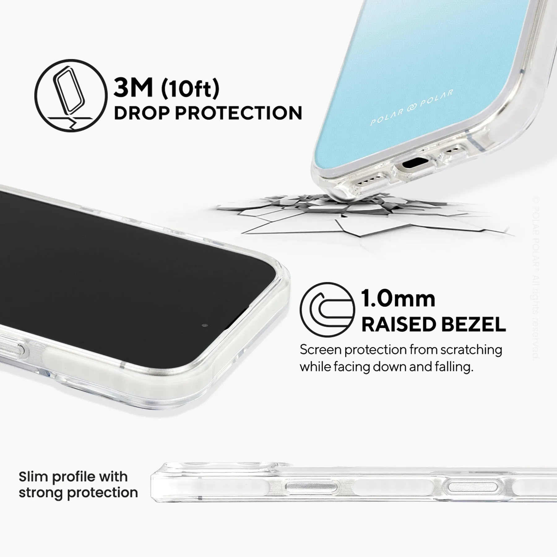 Iceberg Pastel - iPhone 16 Pro Clear Bumper MagSafe Case
