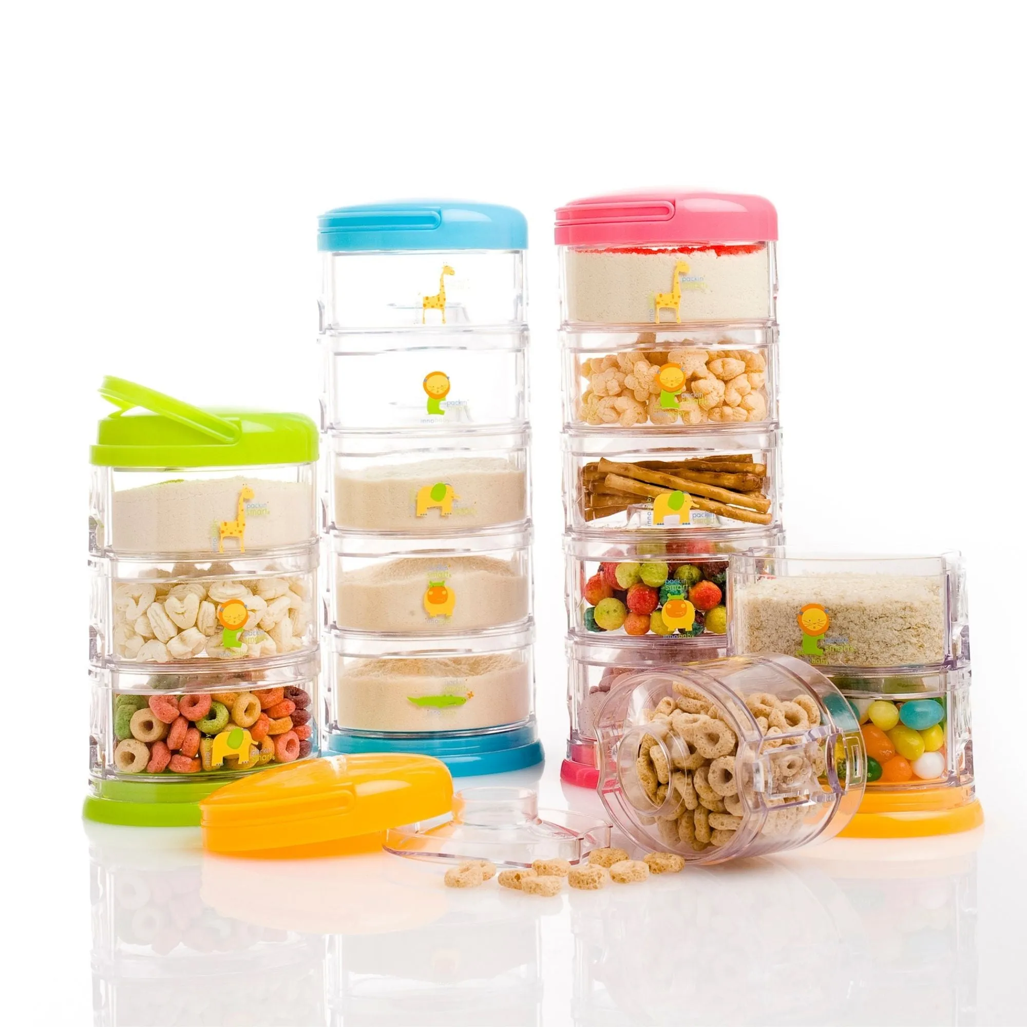 Innobaby Packin' SMART Stackables -5 Tier / Zoo Animal