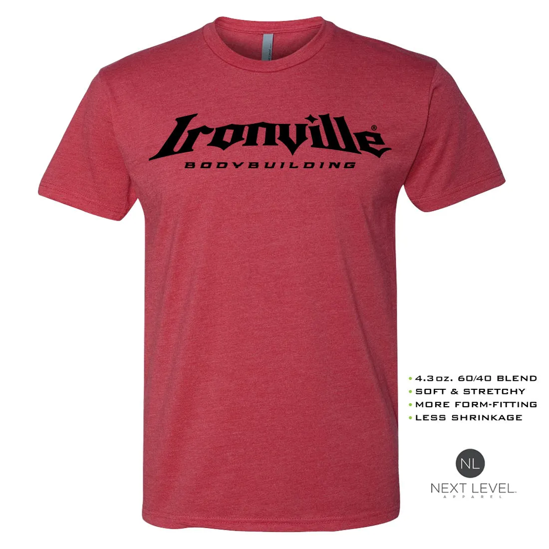 Ironville BODYBUILDING Soft-Blend Fitted Gym T-shirt
