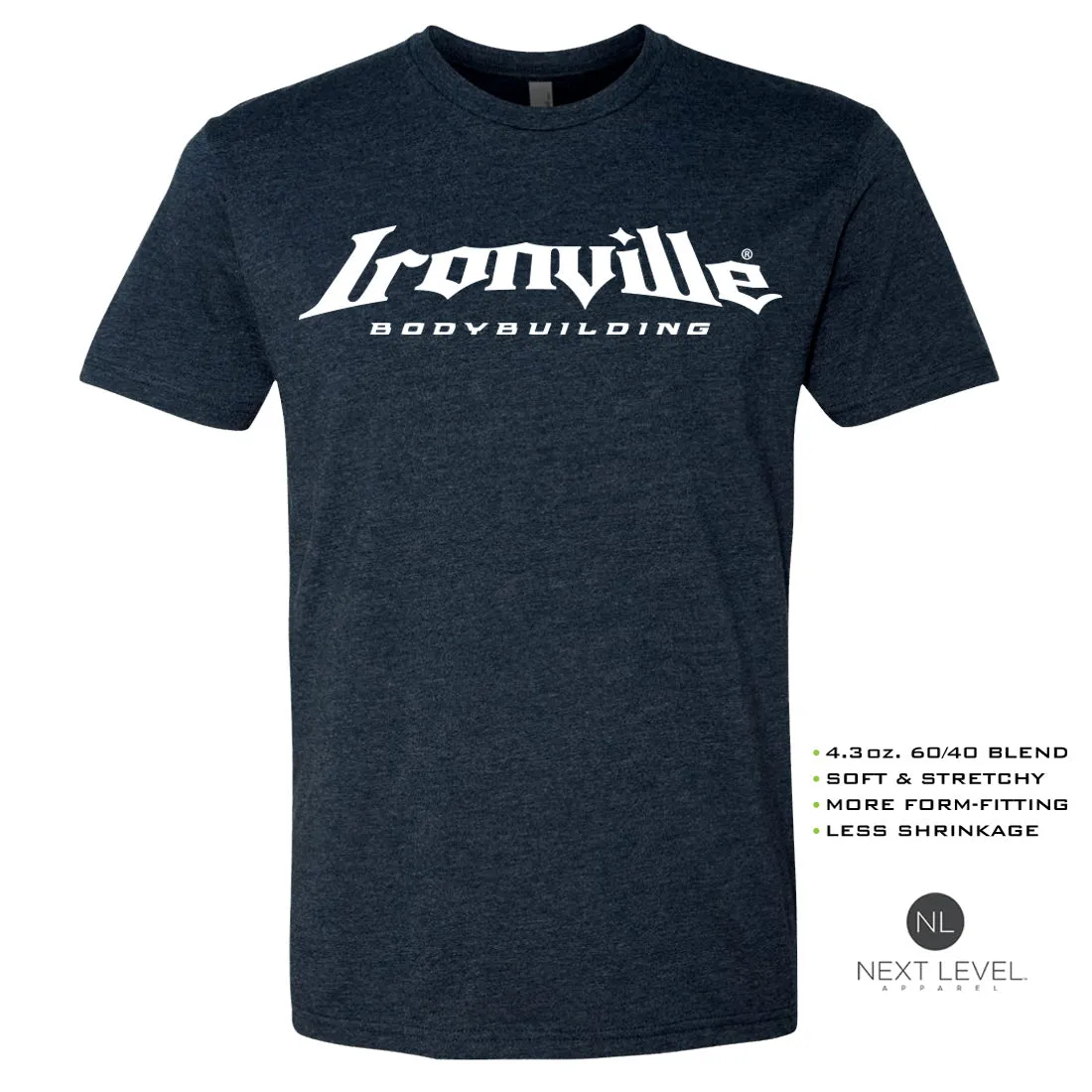 Ironville BODYBUILDING Soft-Blend Fitted Gym T-shirt