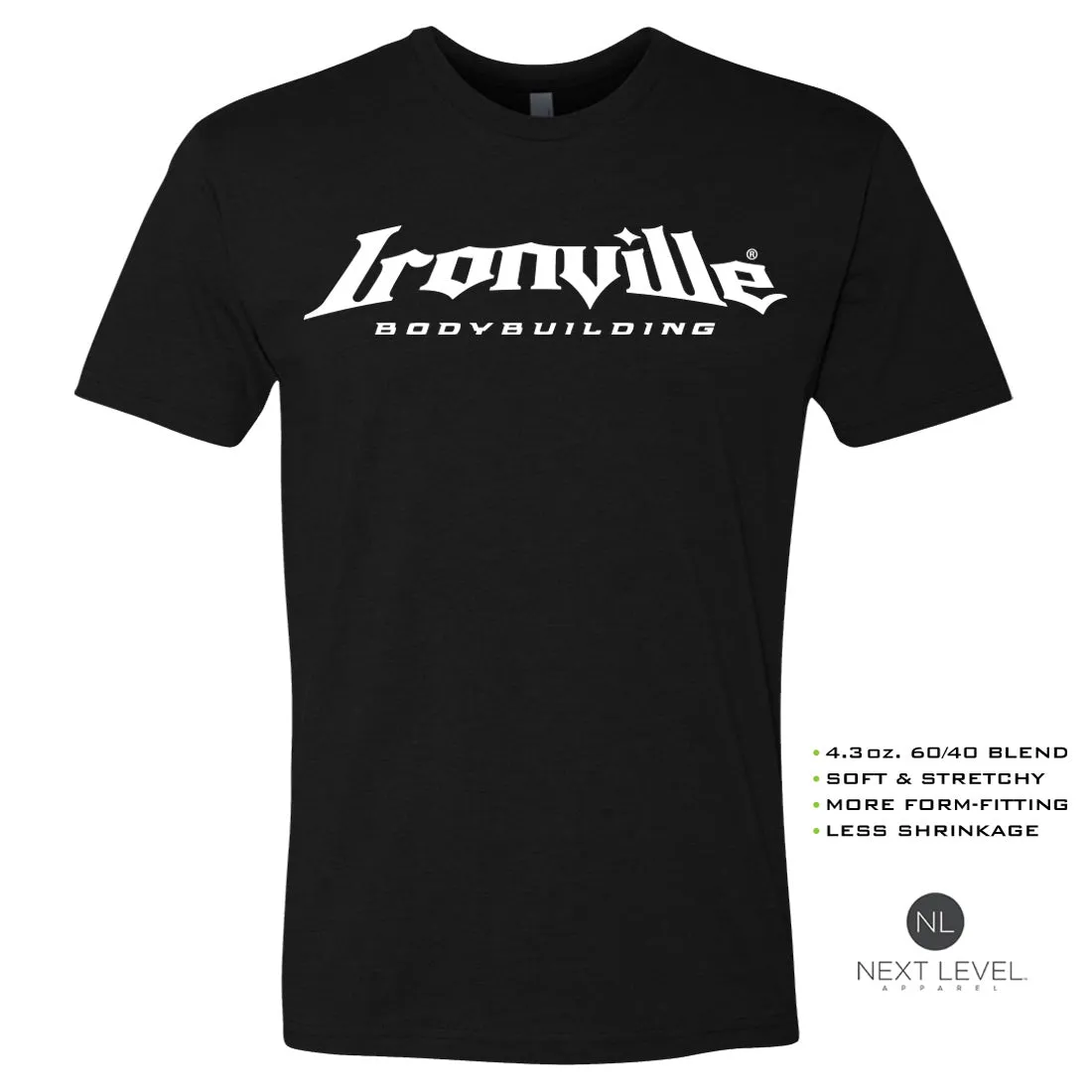 Ironville BODYBUILDING Soft-Blend Fitted Gym T-shirt