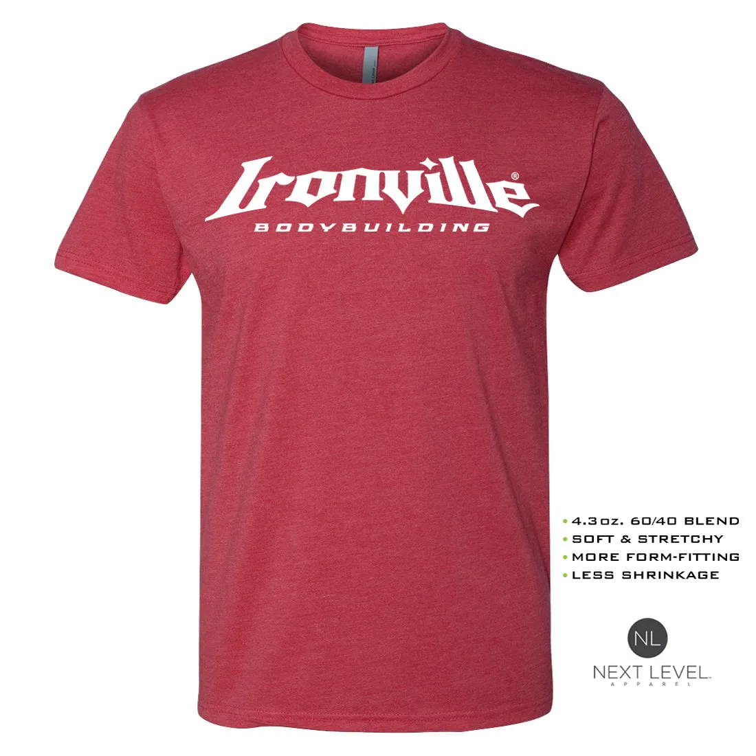 Ironville BODYBUILDING Soft-Blend Fitted Gym T-shirt