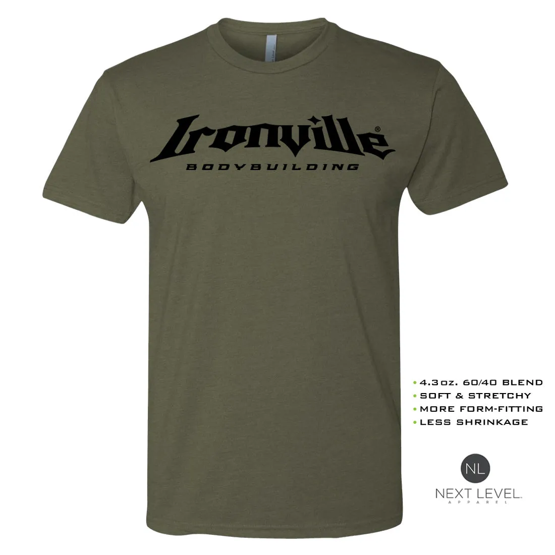 Ironville BODYBUILDING Soft-Blend Fitted Gym T-shirt