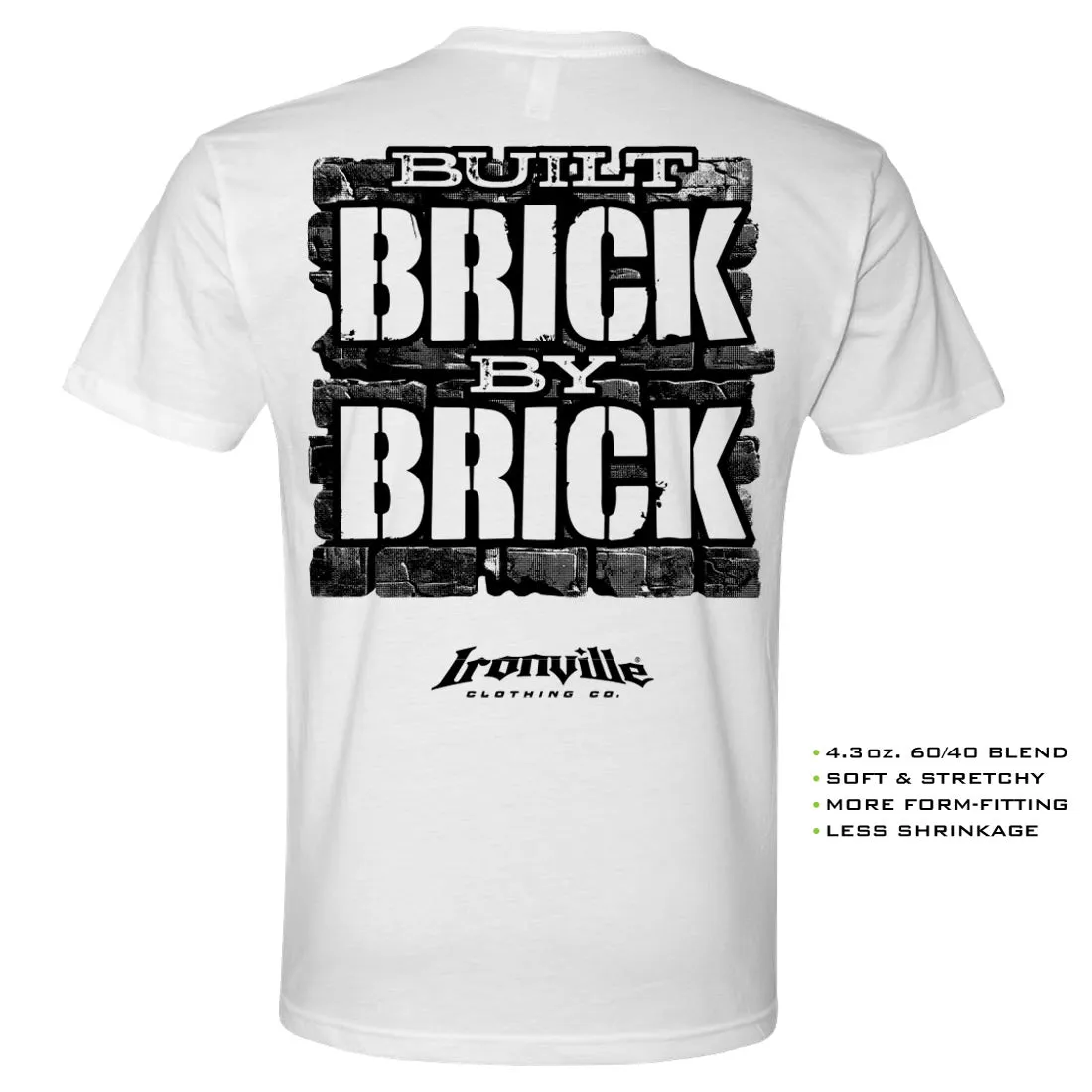 Ironville BRICK BY BRICK Soft-Blend Gym T-shirt