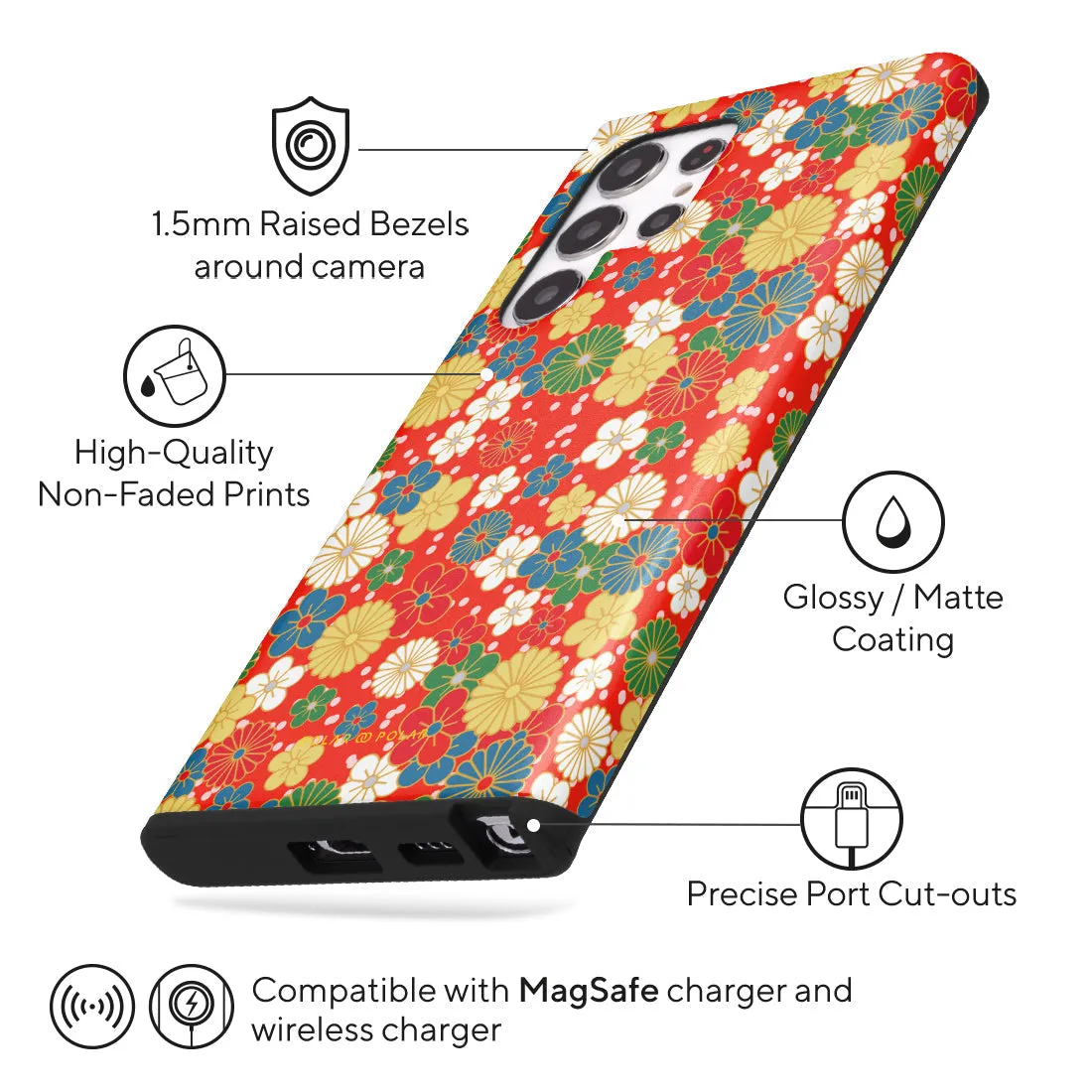 Japan Blossoms Custom - Samsung Galaxy S22 Ultra 5G Case