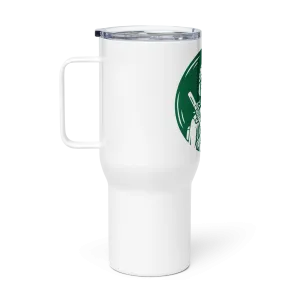 Jump Out Girl Travel mug with a handle