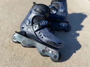 Kaltik K Skates - Jnr Blue Steel rollerblades - Flat Setup