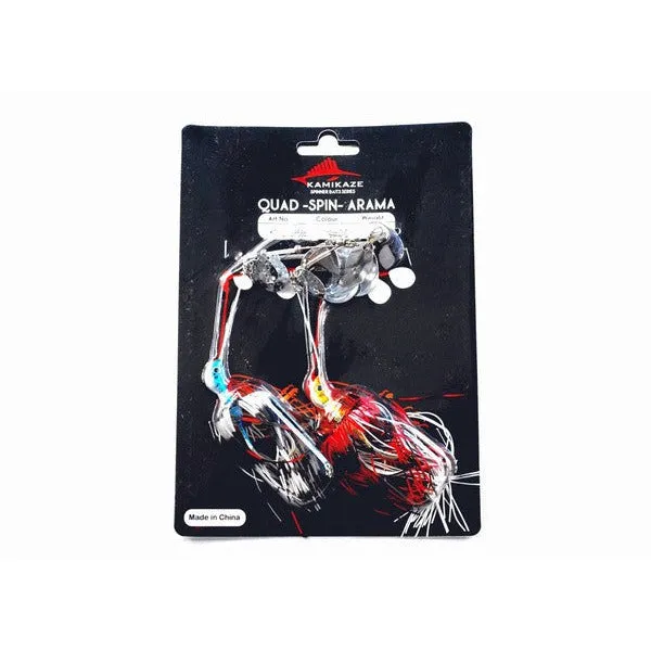 KAMIKAZE Quad Spin Arama Spinner Baits 21gr w plastic-2PkB