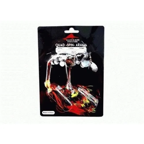 KAMIKAZE Quad Spin Arama Spinner Baits 21gr w plastic-2PkC
