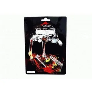 KAMIKAZE Quad Spin Arama Spinner Baits 21gr w plastic-2PkC