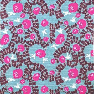 Kata Kata - Water repellent finish - Hummingbird アクアドロップ ハチドリ グレーグリーン(撥水加工) - Furoshiki   100 x 100 cm