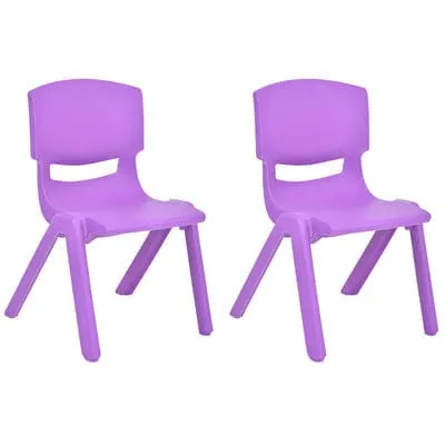 Kids Strong Stackable Plastic Chair Lilac