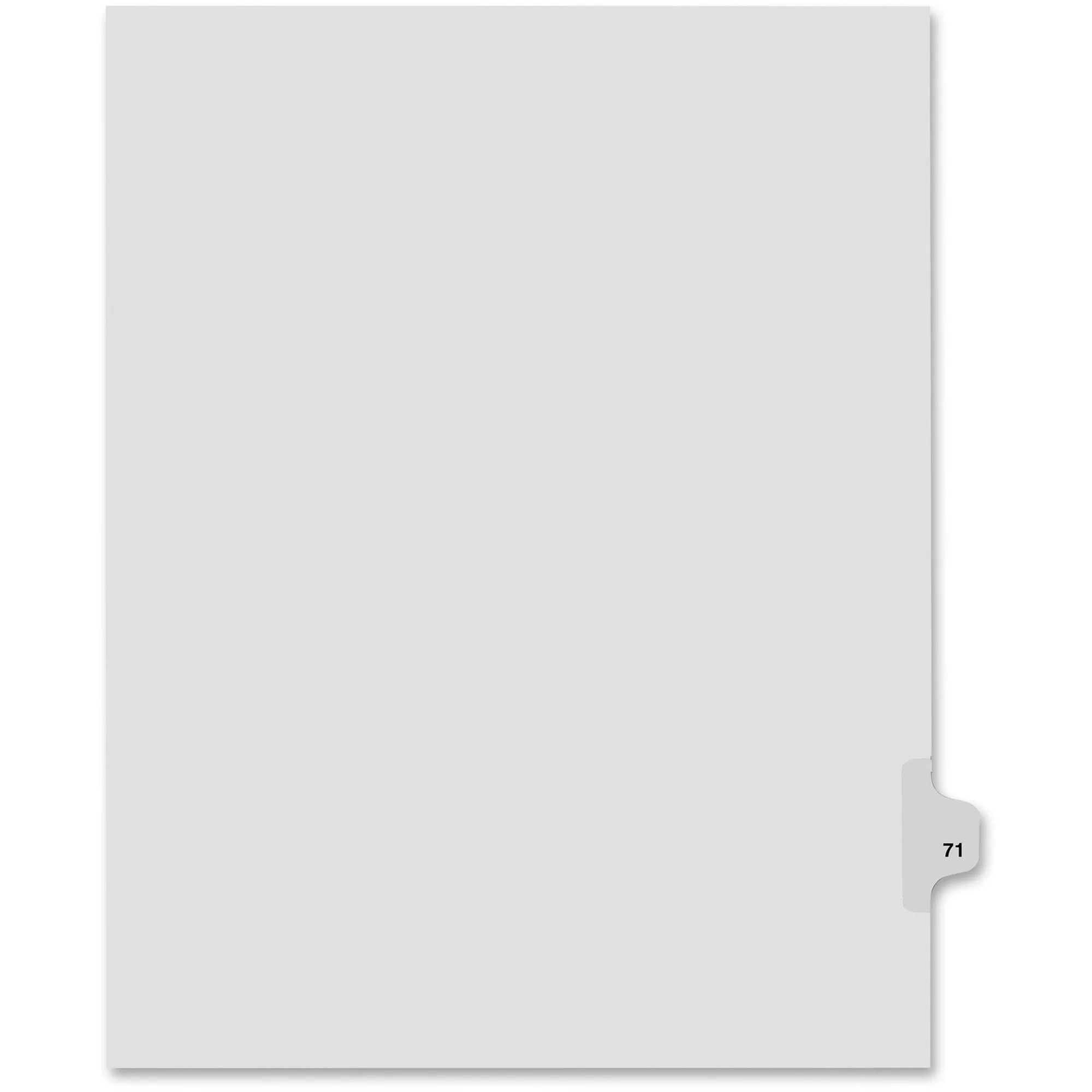 Kleer-Fax Legal Exhibit Numbered Index Dividers