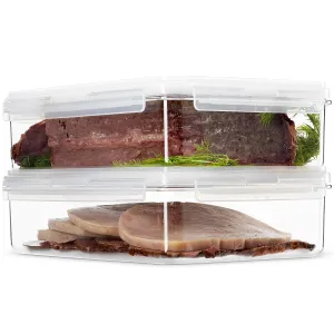 Komax Hikips Food Storage Containers 2 Piece Set for Bacon, Cold Cuts, Deli Meat – Premium Tritan Material, BPA Free - Airtight, Leakproof, Snap Locking Lids - Microwave, Freezer and Dishwasher Safe
