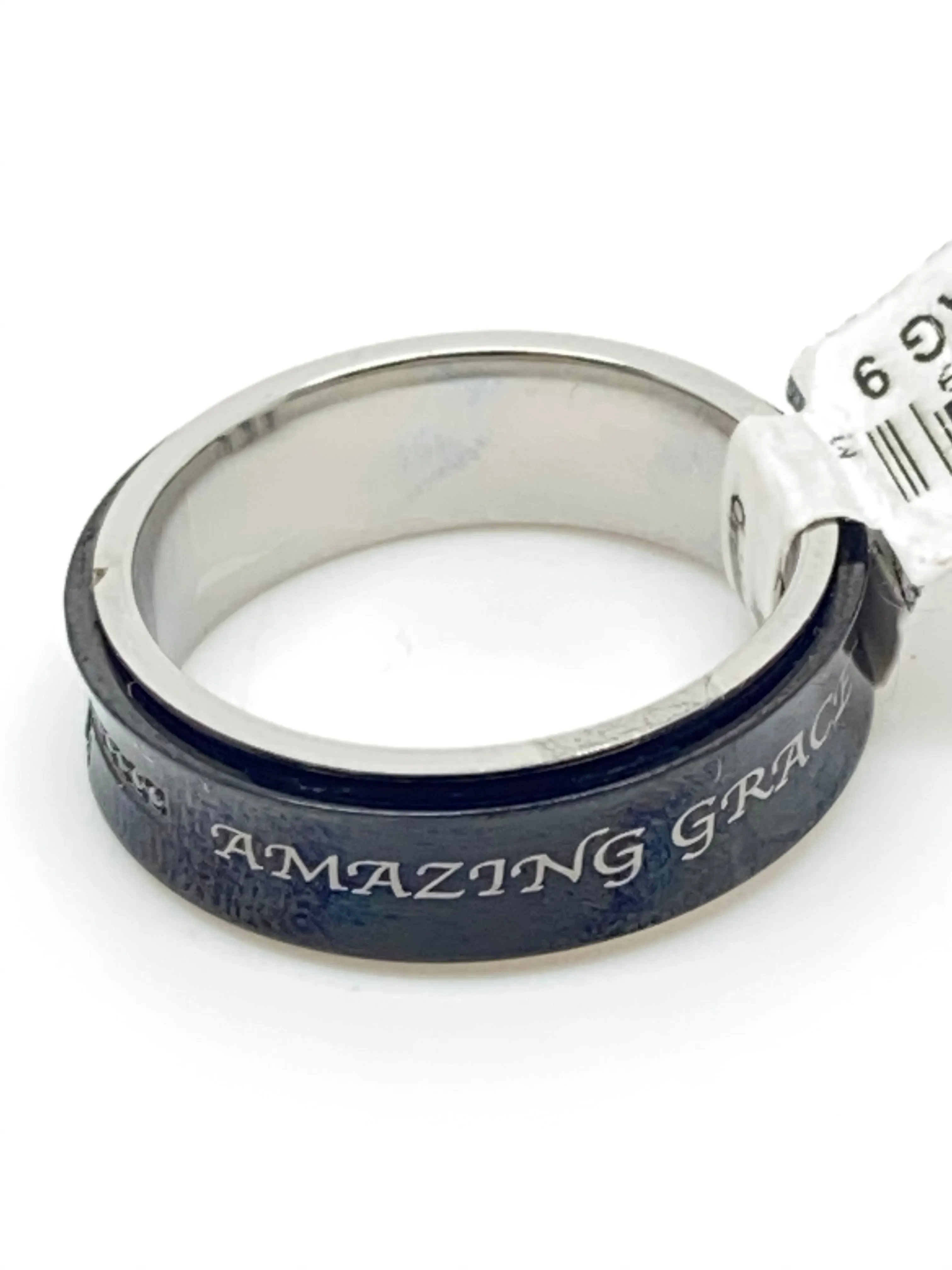 Lady's Black Spinner Amazing Grace Ring