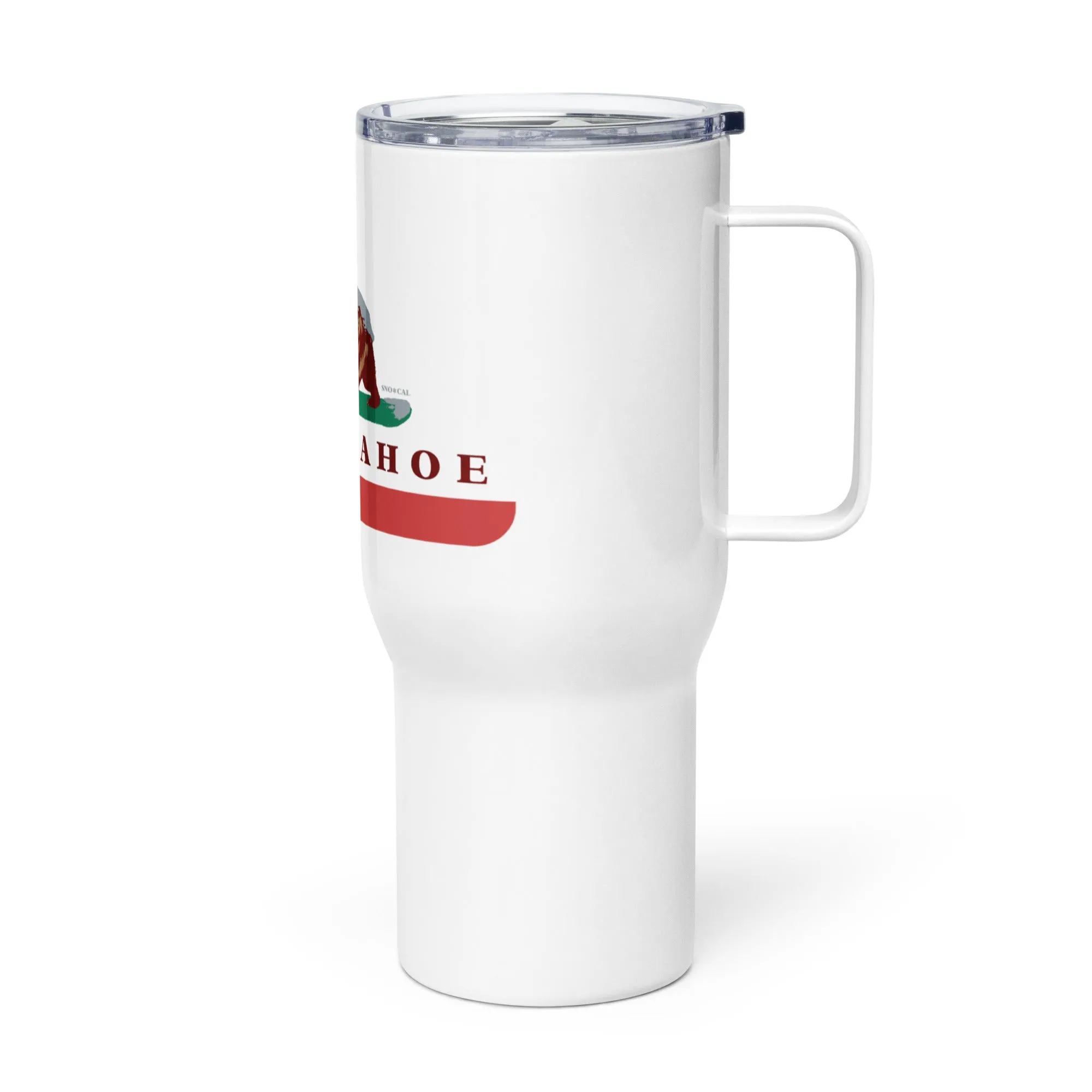 Lake Tahoe Travel mug with a handle