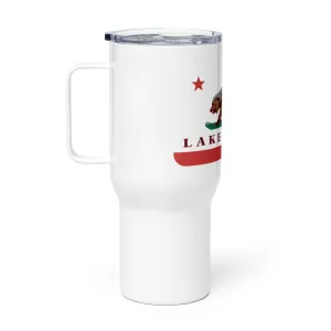 Lake Tahoe Travel mug with a handle