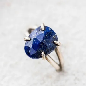 Lapis Ring on Split Band