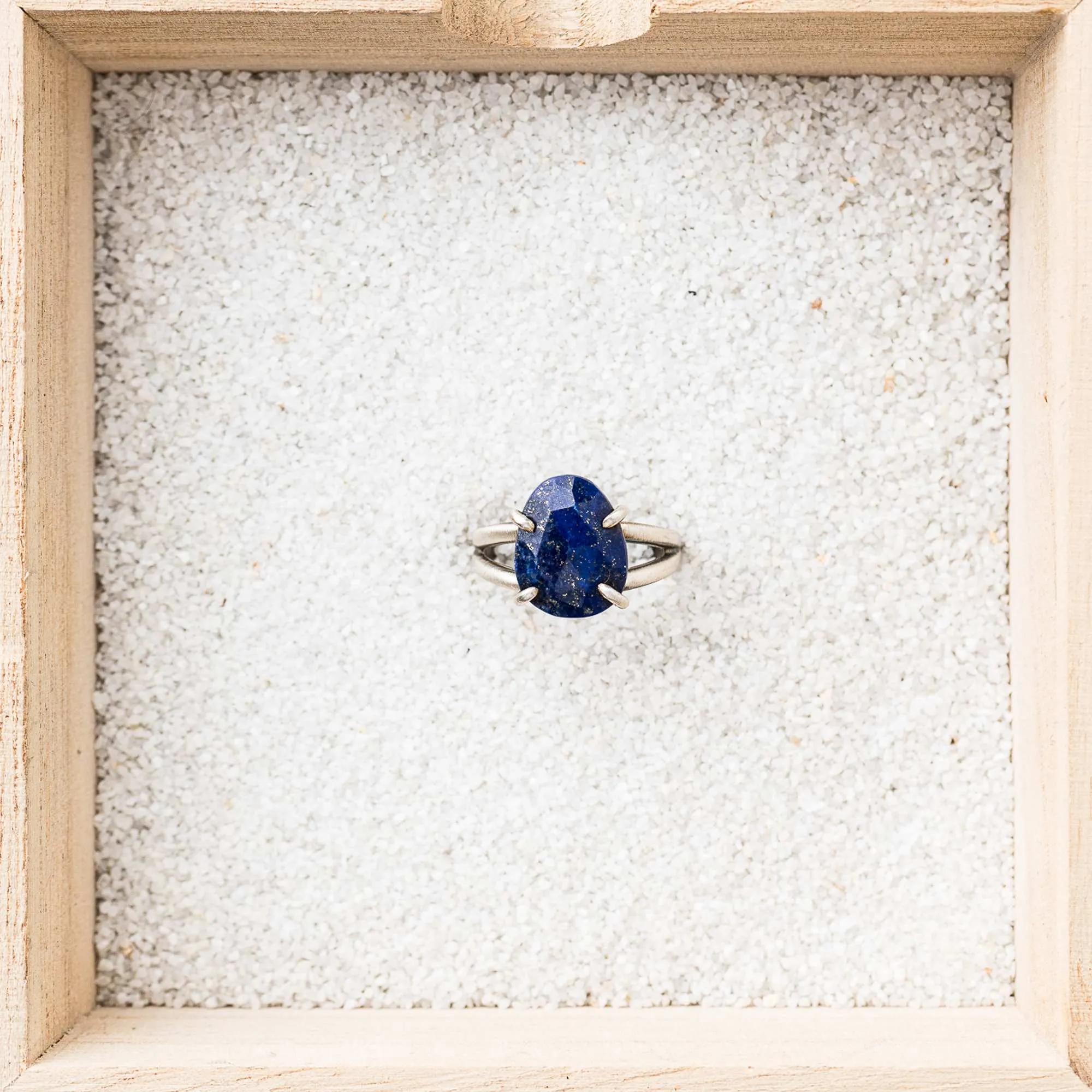 Lapis Ring on Split Band