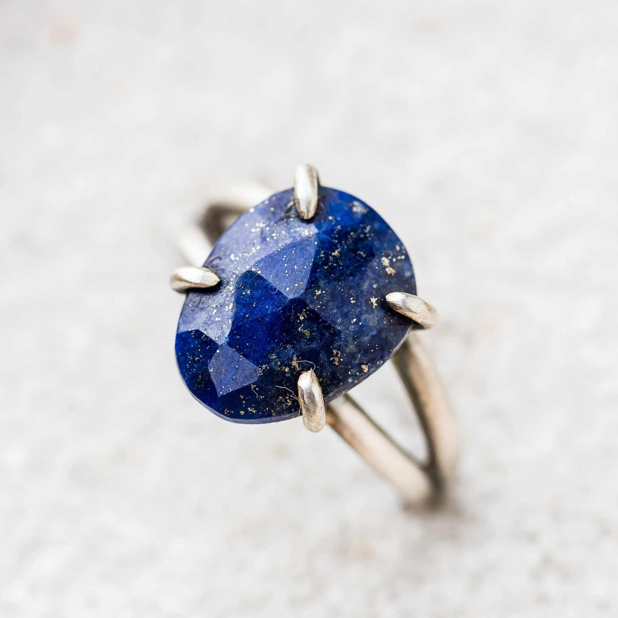 Lapis Ring on Split Band
