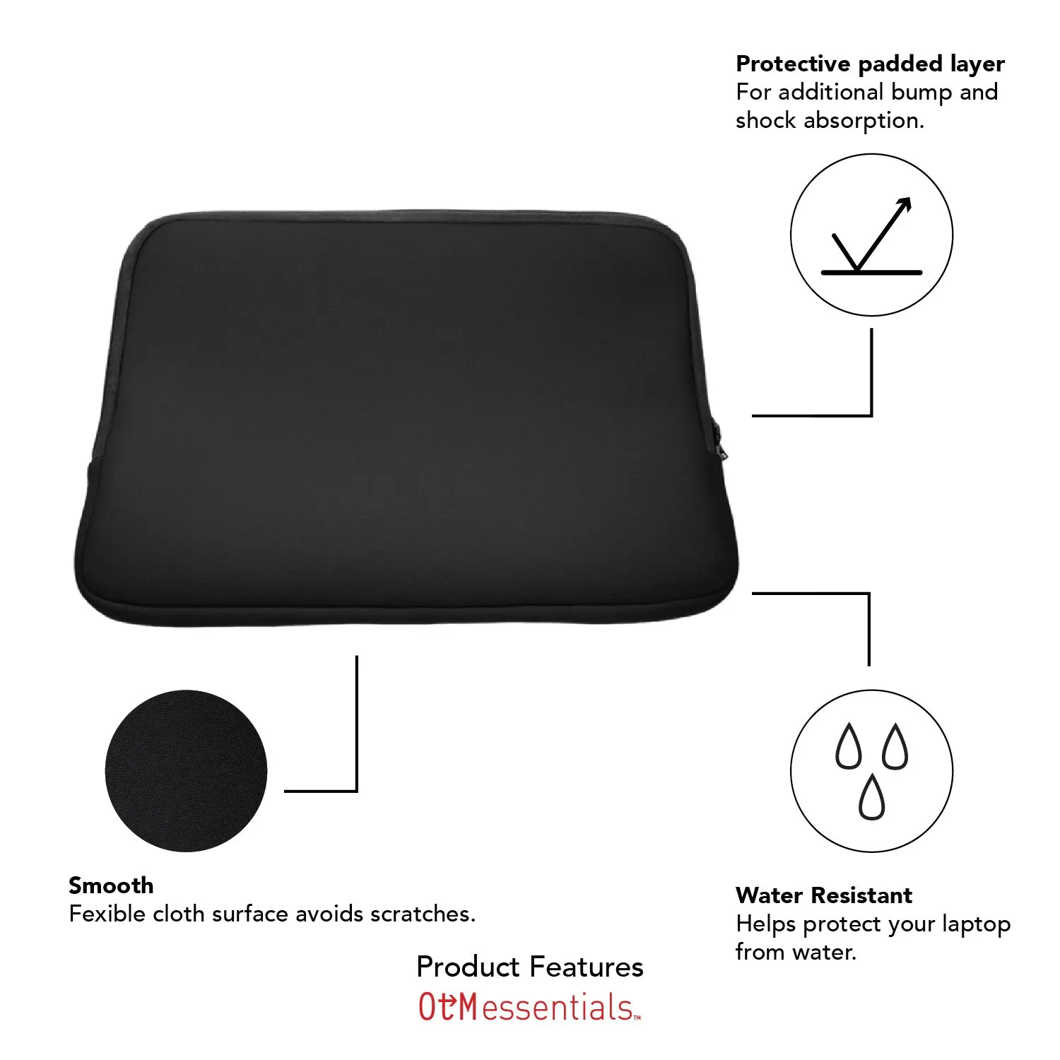 Laptop Sleeve, Neoprene, Northwestern University