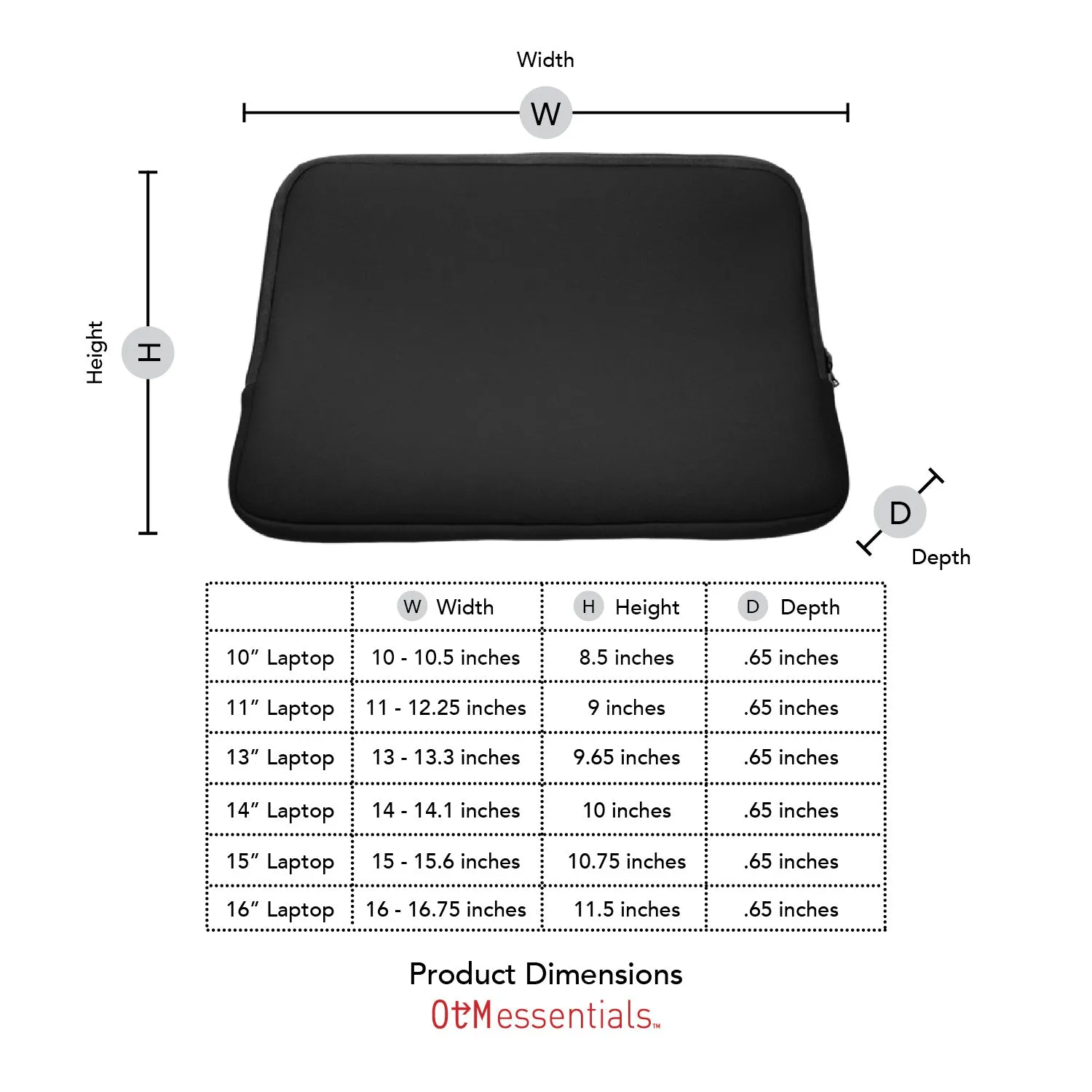 Laptop Sleeve, Neoprene, University of Toledo