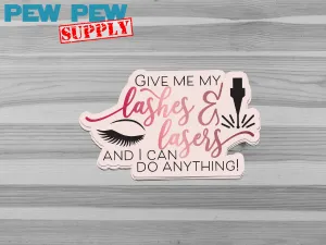 Lashes and Lasers Sticker