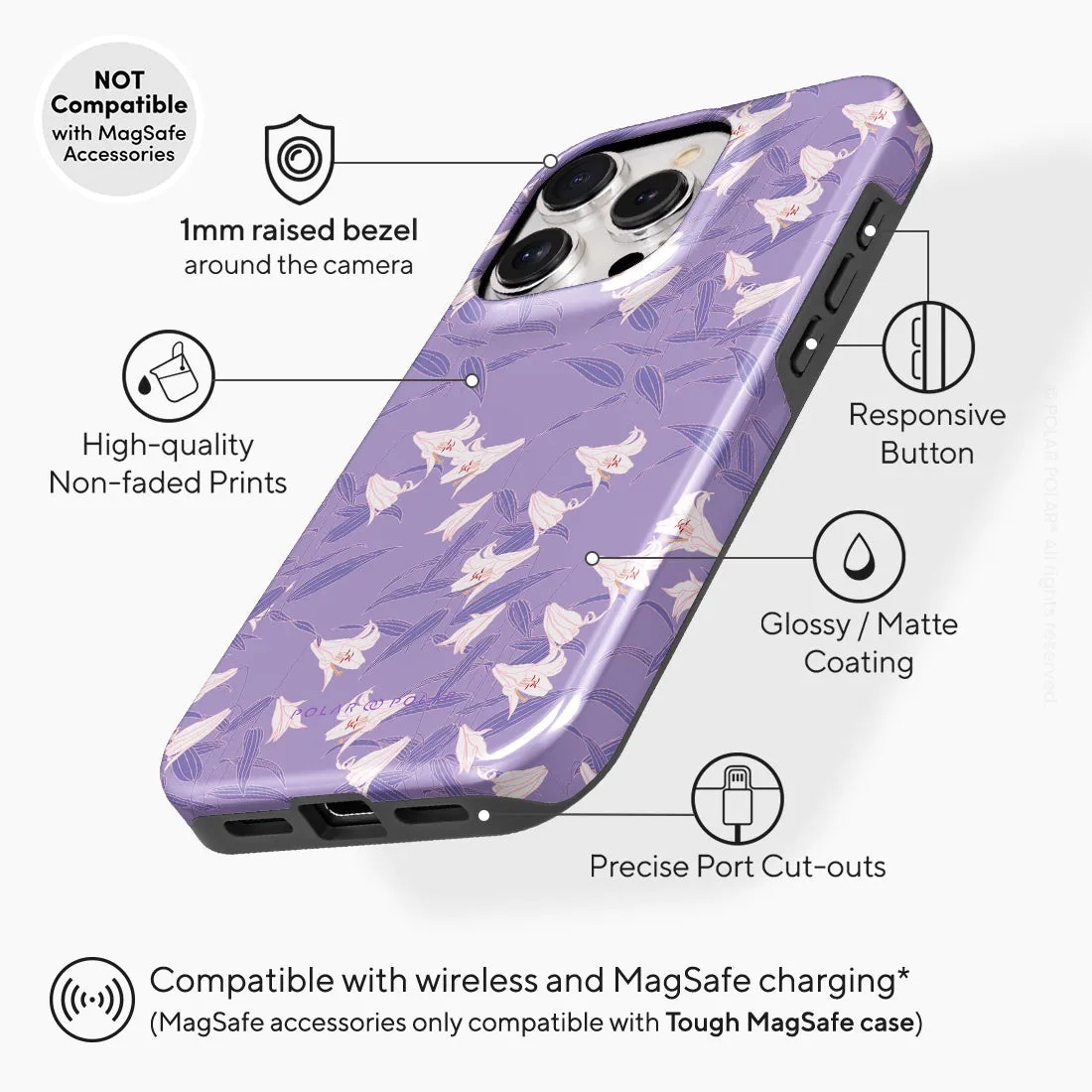 Lavender Lily Custom - iPhone 15 Pro Case