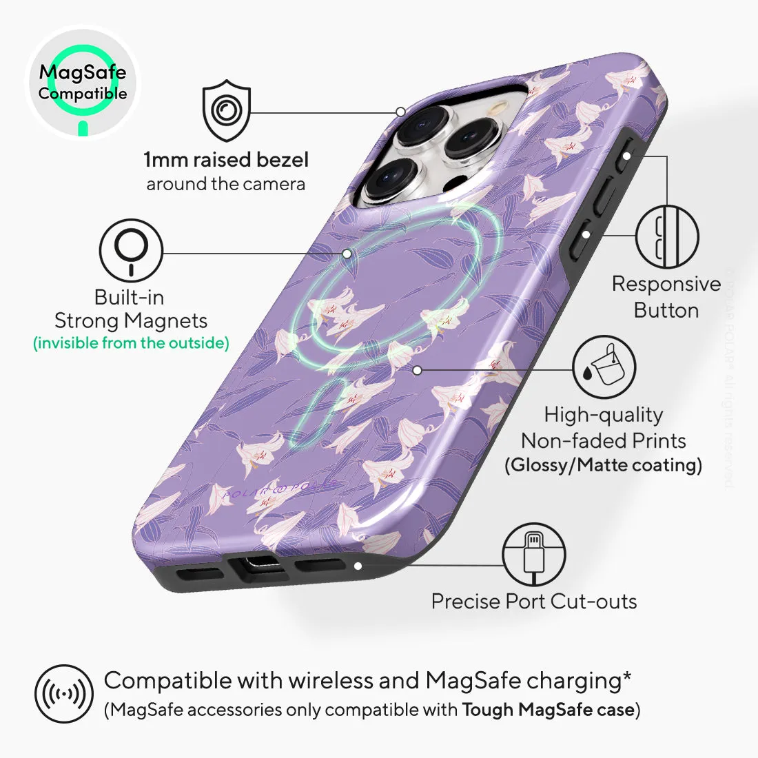 Lavender Lily Custom - iPhone 15 Pro Case